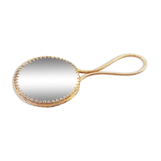 Old porcelain hand mirror