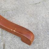 Psyche barber mirror with tripod base in cherry wood with system