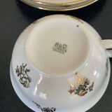 Limoges porcelain cup + 2 assorted saucers