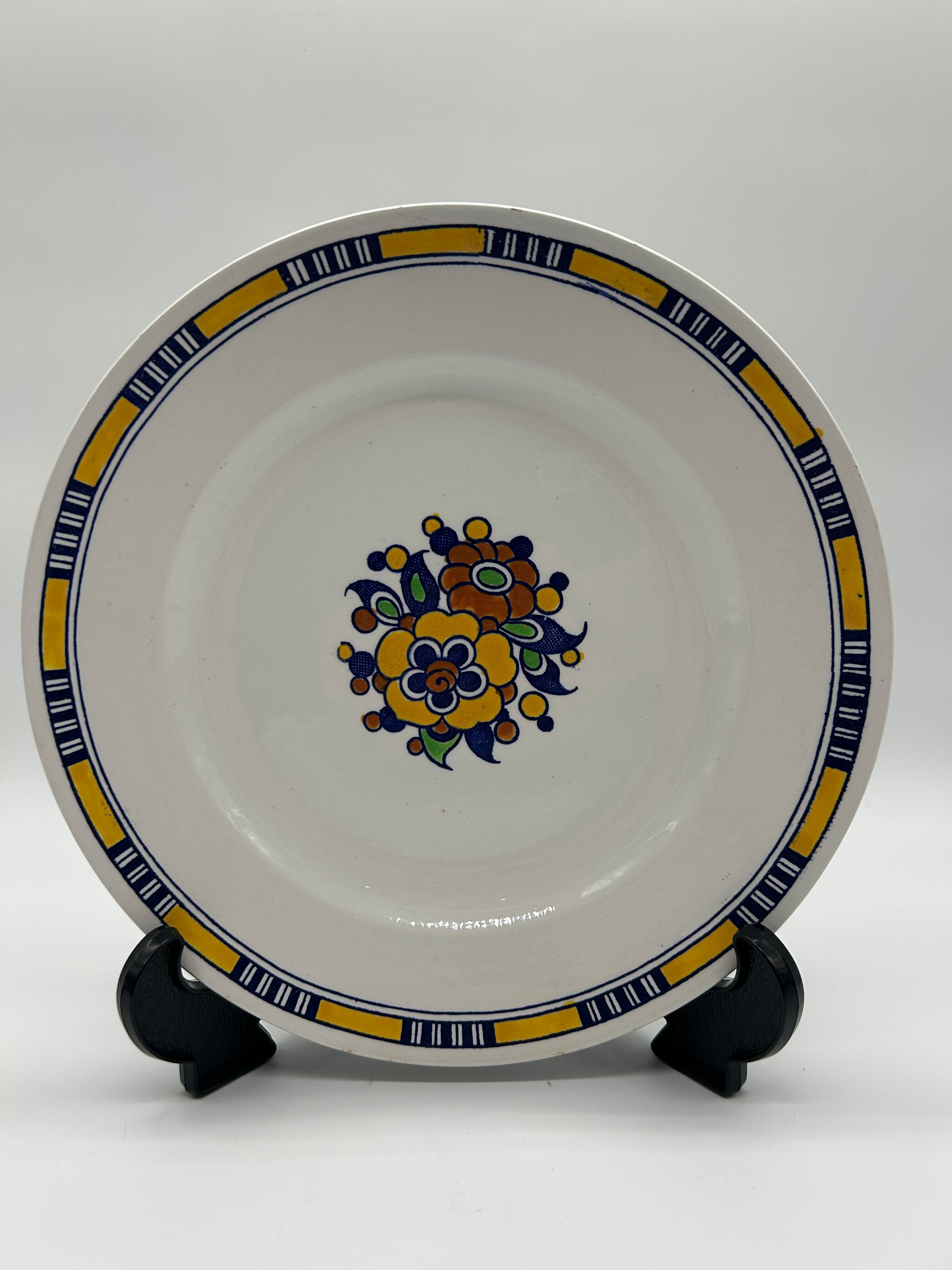 Plat à tarte art deco - boch freres - d1049