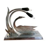 Lamp to lay swan and leaf decoration, 1930-40