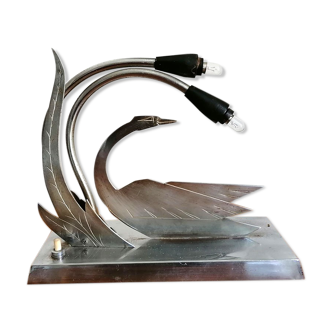 Lamp to lay swan and leaf decoration, 1930-40