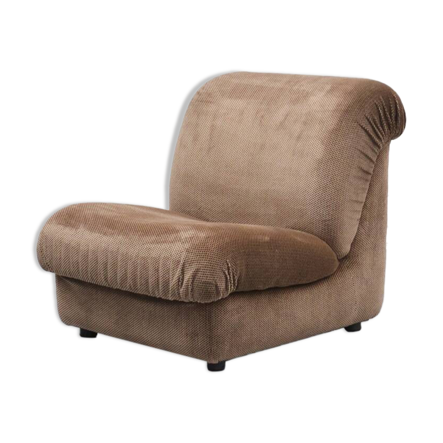 Italian Mimo Padova Lounge Chair Chenille 1970s