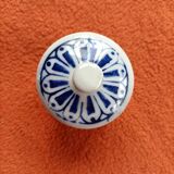 Small vintage blue ceramic box