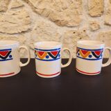 Set of 3 Mobil ceramic mugs