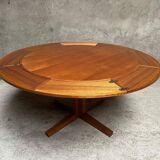 Scandinavian flip flap lotus table by drylund in teak 1960