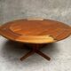 Scandinavian flip flap lotus table by drylund in teak 1960