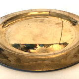Old gilded brass tray
