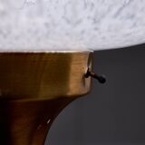Table Lamp with Brass Base and Murano Glass
