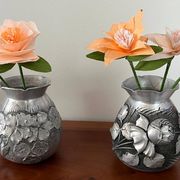 Art Deco/Art Nouveau vases signed M. Montagne vintage (1920-1930)