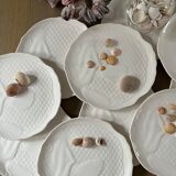 10 Assiettes plates vintage forme poisson