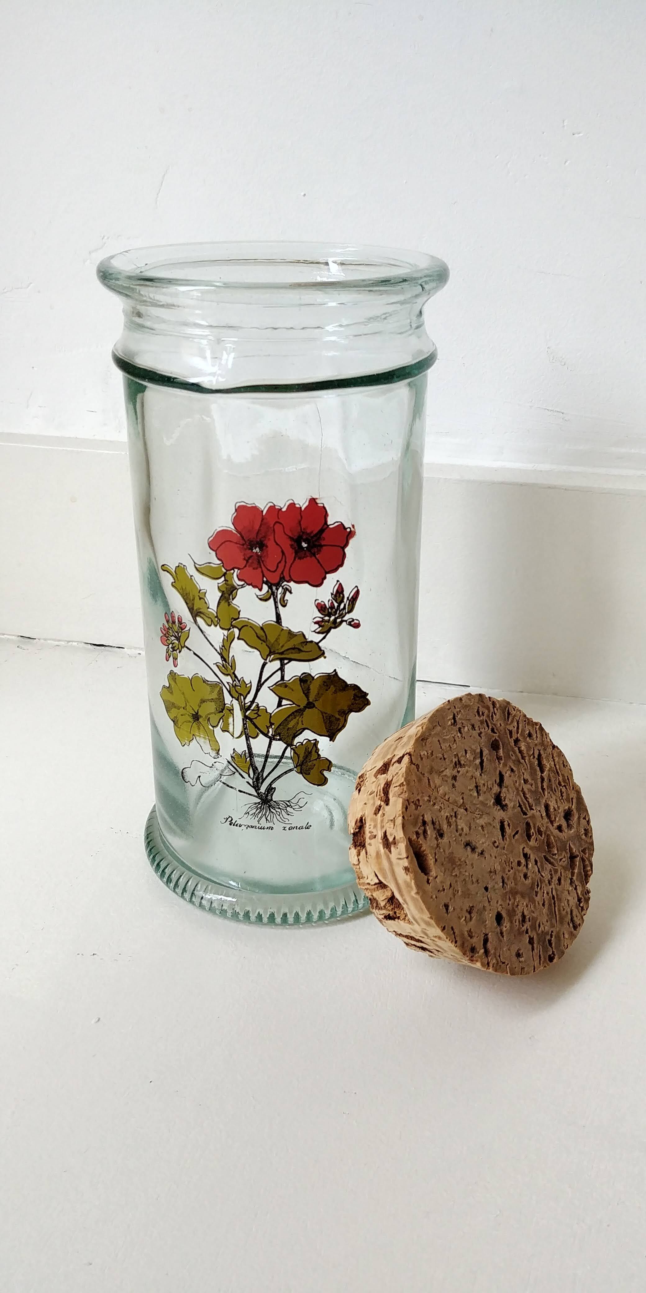 Botanical pattern jar