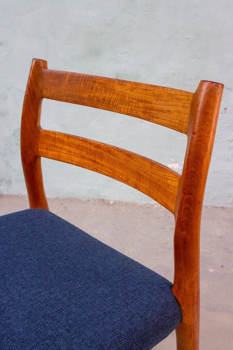 Set of 2 Model No. 84 Teak Chairs by Niels Otto Møller, Denmark, 1960s