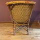 Adult armchair, vintage in rattan and bamboo, Belle Époque style.