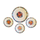 Dessert dish and plates