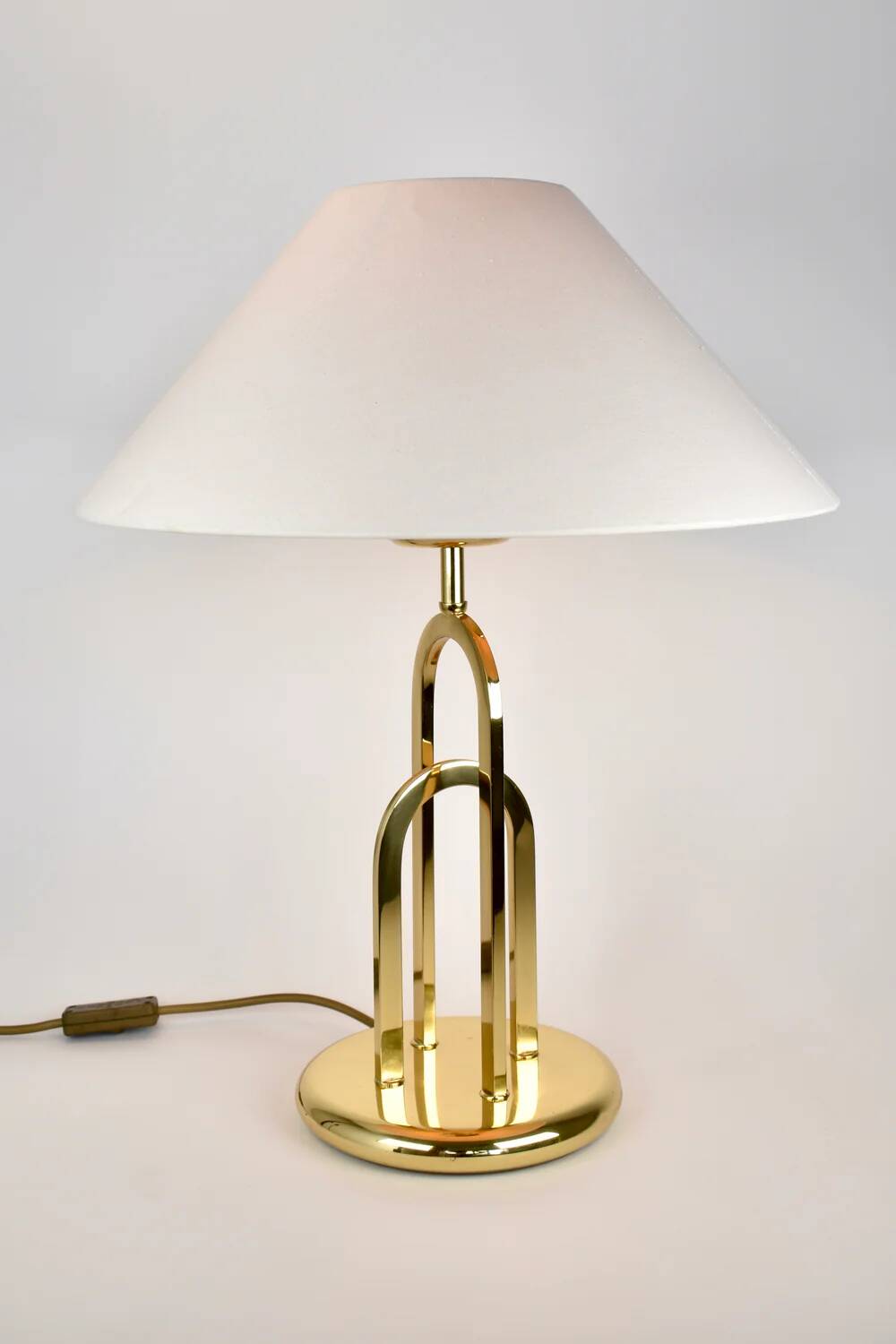 Lampe de table vintage rare en laiton