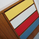 1960s sideboard with colored drawers