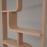 Curved plywood wall, bookcase, flowerbed, Volak by Holesov, 1960s Czechoslovakia