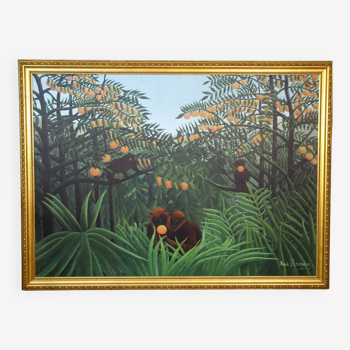 Tableau "Singes dans la jungle"