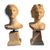 Bust in terracotta Michel Cayla
