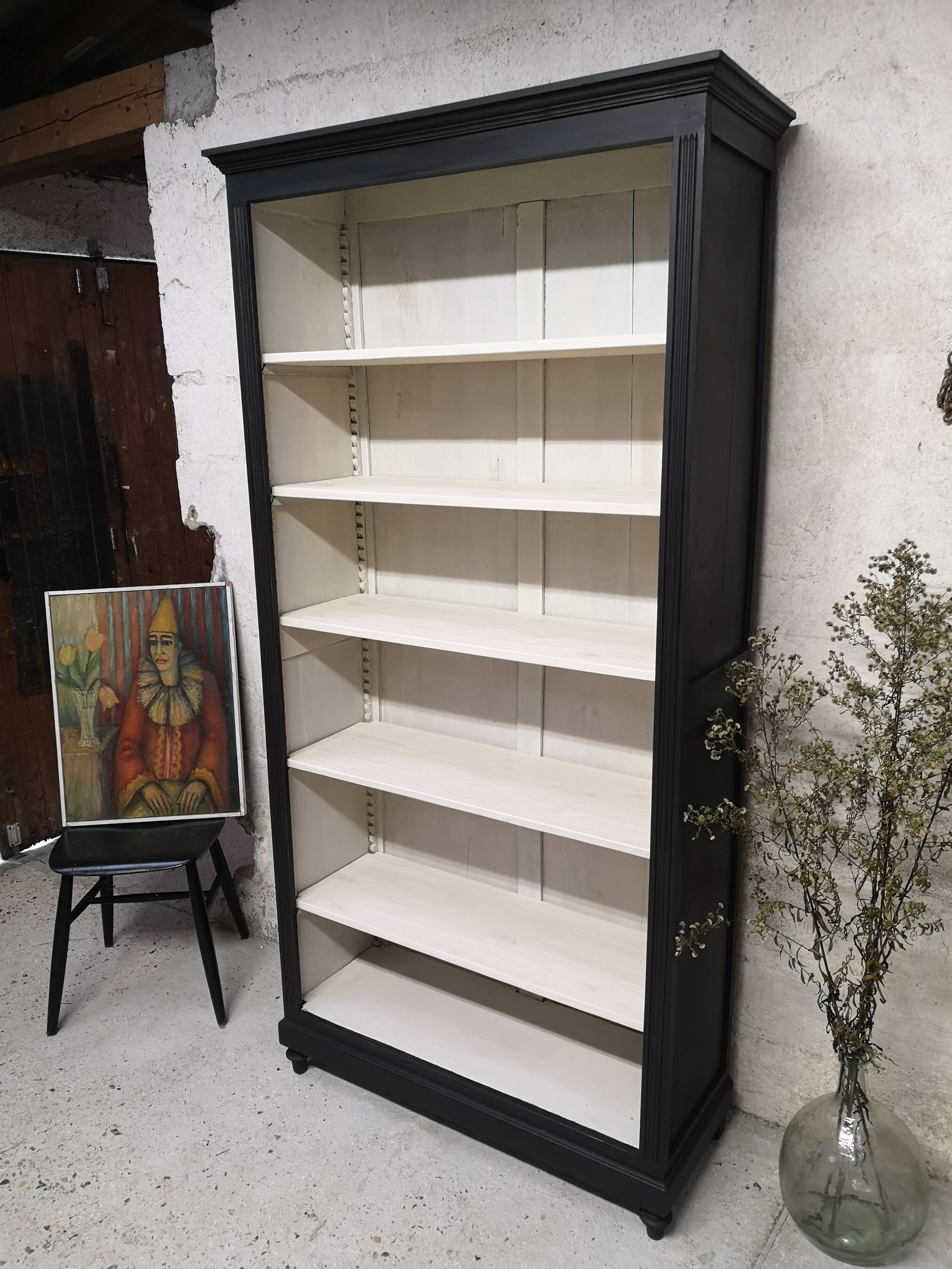 Library patina shabby gustavien cabinet of ancient curiosity