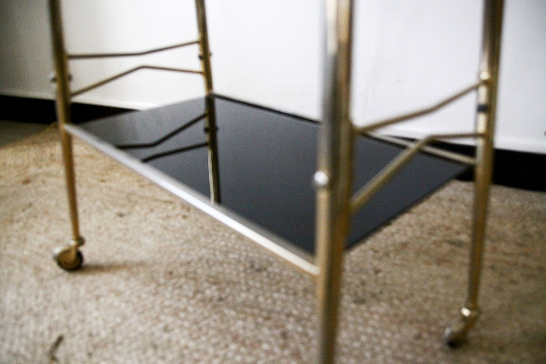 Vintage black and gold service