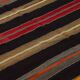 Grand Turkish Kilim Yuruk Vintage Stripe 220x335 cm Red Yellow Beige