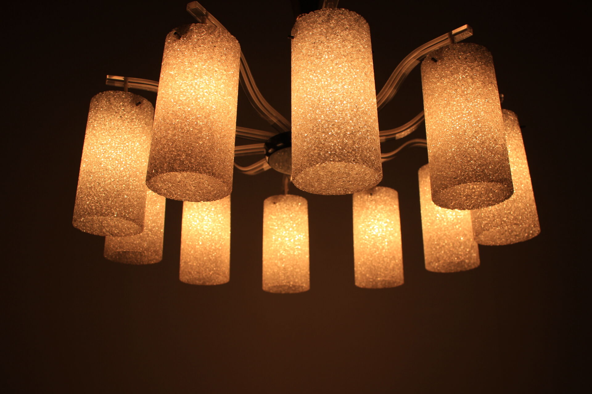 Retro plastic chandelier by Raumleuchts, 1970´s.