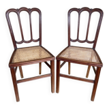 Paire de chaise de bistrot fin XIXem en acajou