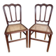 Pair of late 19th century mahogany bistro chairs
