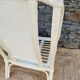Pair of white rattan armchairs