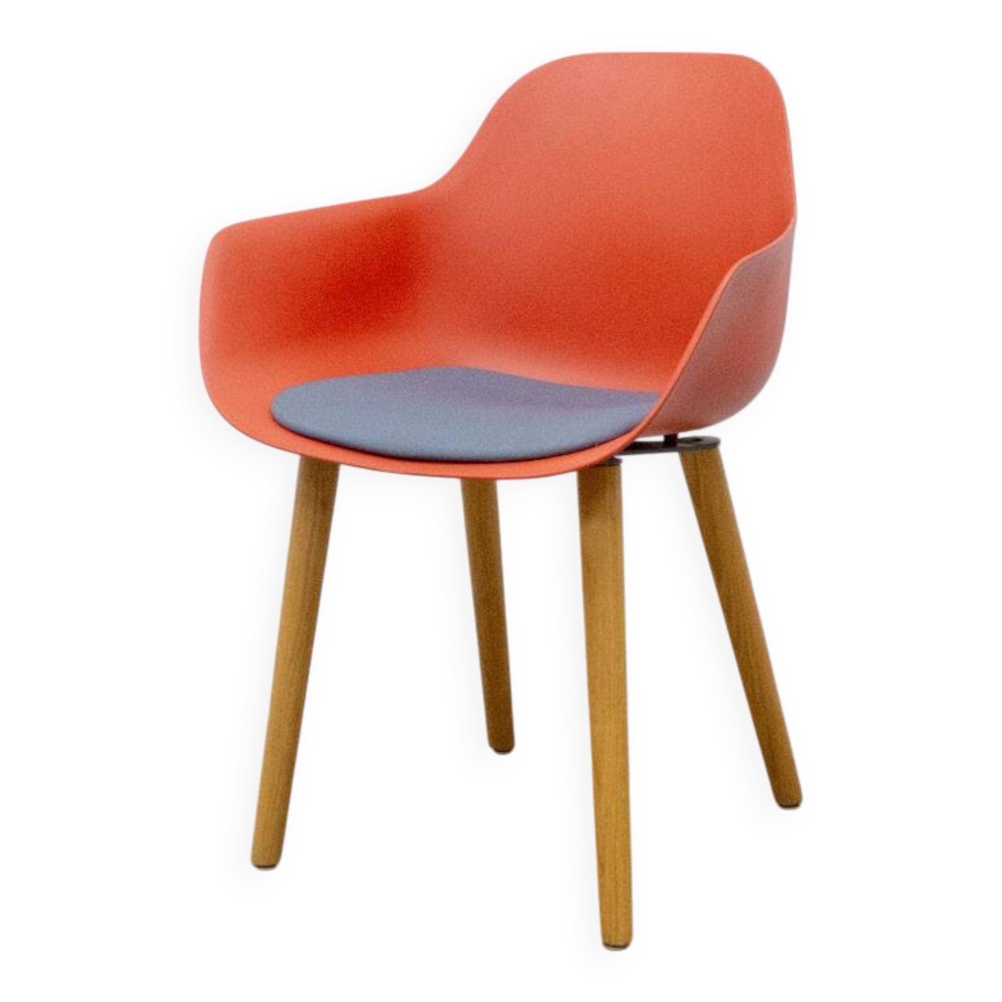 4-legged chair CRASSEVIG Pola Round Red / Grey