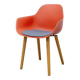4-legged chair CRASSEVIG Pola Round Red / Grey