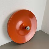 Rare Orange 50cm Charlotte Perriand Disc Wall Light by Staff, Germany 1970