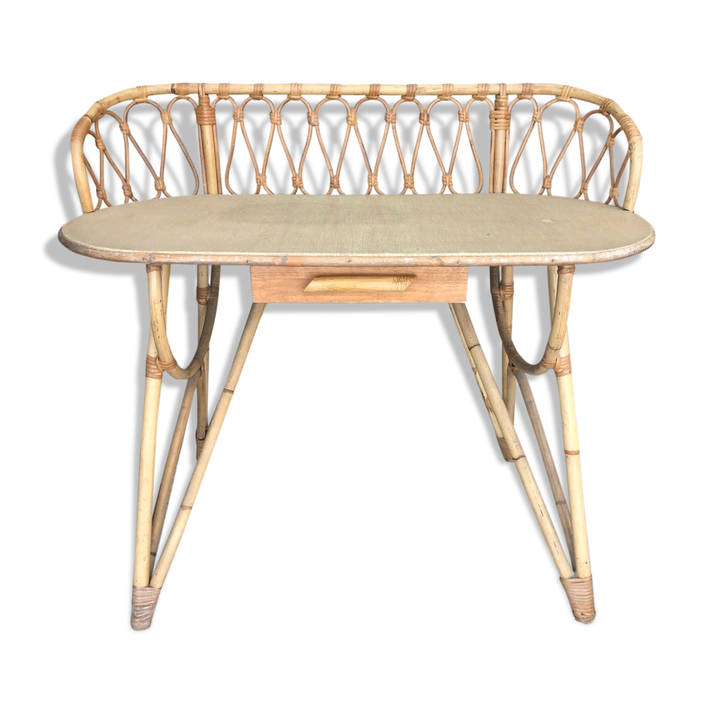 Rattan desk