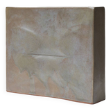 Unique square ceramic vase, Czechoslovakia, 1960s