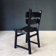 Brutalist dining chairs by Dittmann for Awa Radbound, Netherlands, 1970s, set of 6.