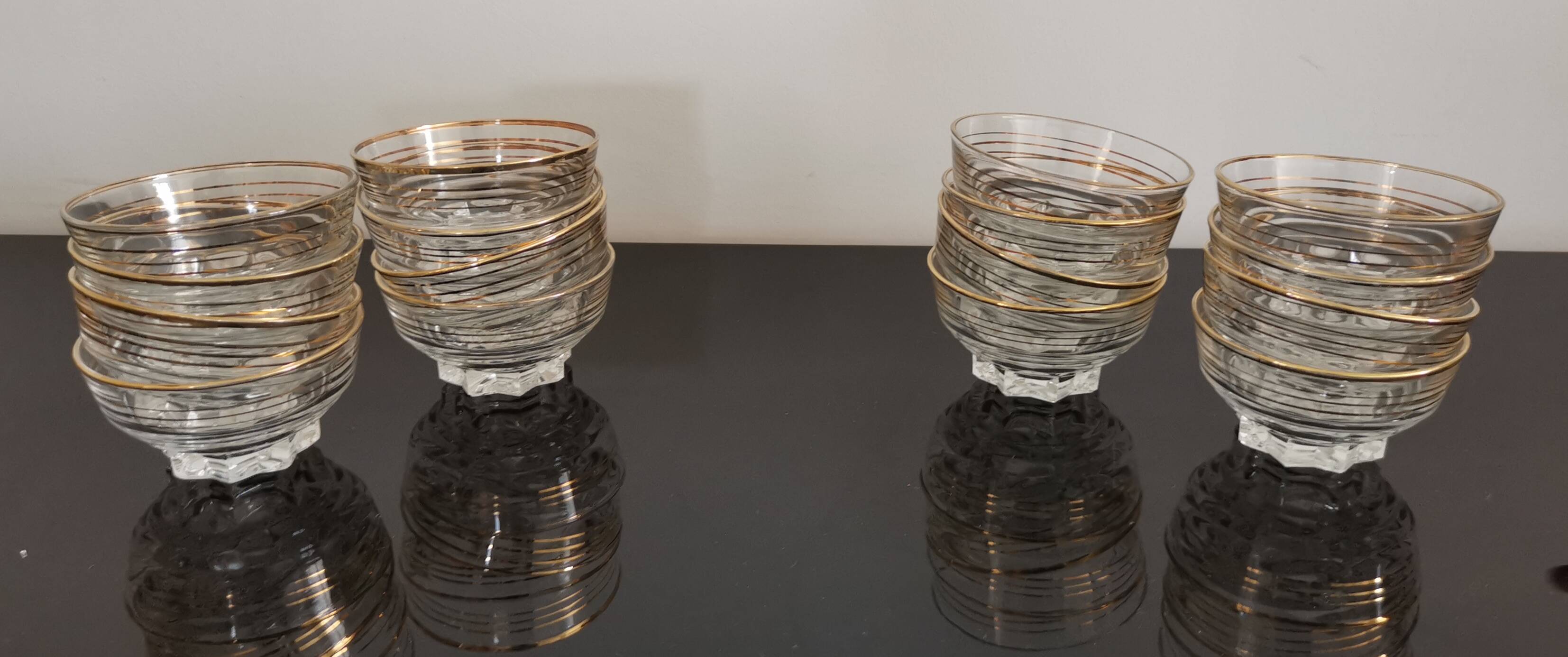 Champagne cups glassware from the Chapelle St Mesmin 30s