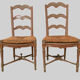 Paire de chaises Provençale en hêtre patiné XX siècle