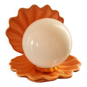 Pastel pink shell lamp
