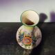 Ancient ceramic vase enamels decor flowers made in italy vintage