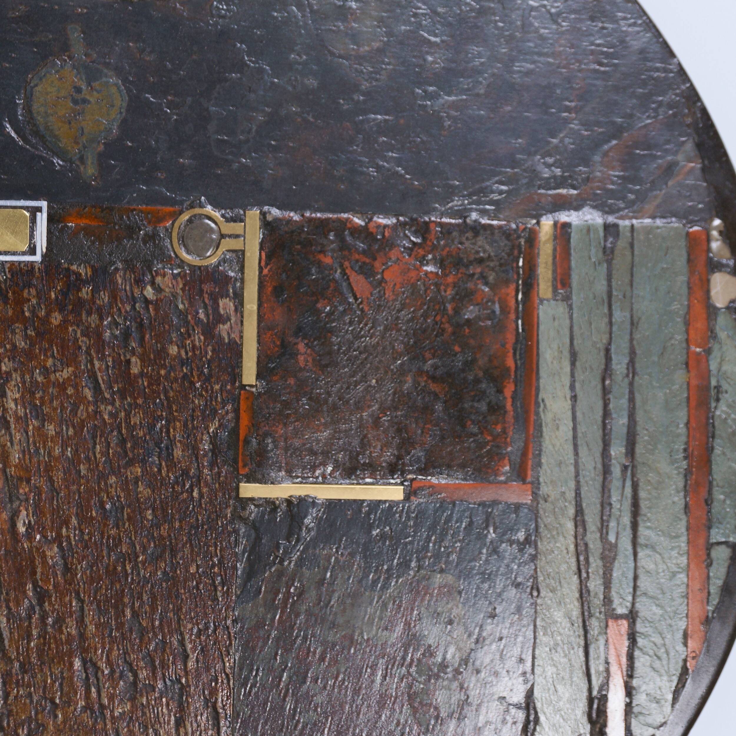Coffee table by Paul Kingma, 1979 – Mosaic in earth tones, Ø100 cm