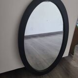 Miroir ovale en bois massif