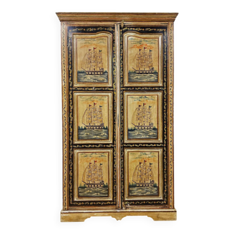 Vintage Indian wardrobe (nautical / ships) bohemian