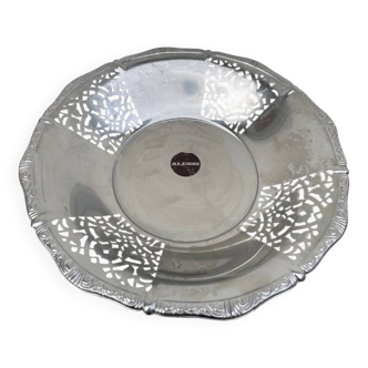 Alessi fruit bowl in openwork silver metal