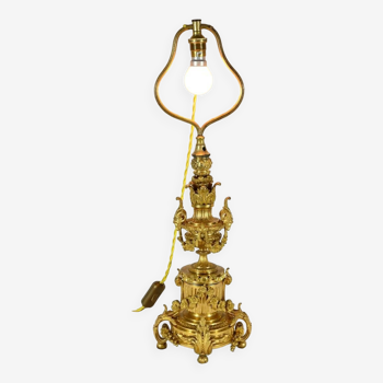 Lampe en Bronze Doré, époque Napoléon III – Milieu XIXe