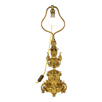 Lampe en Bronze Doré, époque Napoléon III – Milieu XIXe