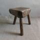 Cowherd stool, milking, solid wood, 1950s