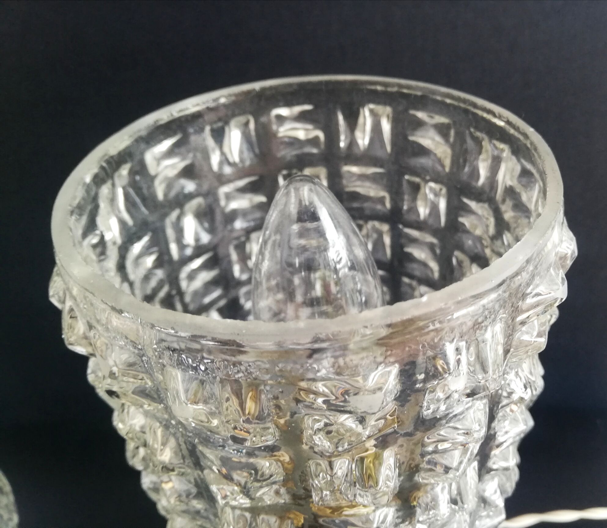 Pair of crystal lamps 1960