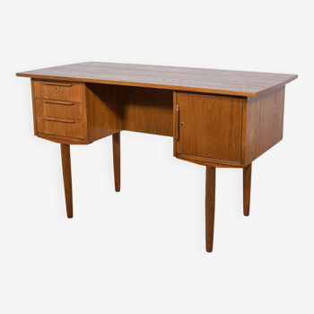 Mid-century freestanding teak desk, 1960s